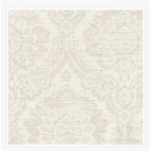 Kauai Beige Damask‎ Wallpaper Distressed Shabby Chic Monochrome Washable PS41905